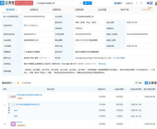 天龍集團聯(lián)合成立科技公司，布局數(shù)字內(nèi)容制作服務(wù)新賽道